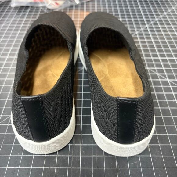 White Mountain Black Knit Chevron Slip-On Comfort Loafer Shoe W30690 New - Picture 4 of 4